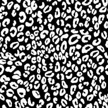 Abstract modern leopard seamless pattern. Animals trendy background. Black and Stock Illustration