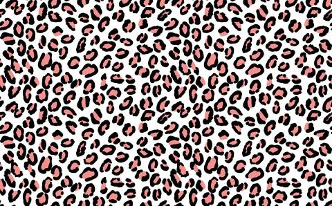 Abstract modern leopard seamless pattern. Animals trendy background. Pink and Stock Illustration