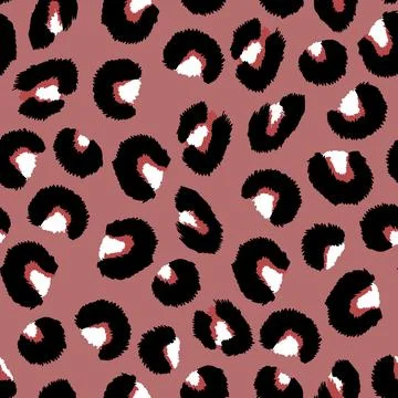 Abstract modern leopard seamless pattern. Animals trendy background. Pink and Stock Illustration
