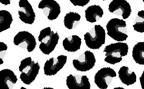 Abstract modern leopard seamless pattern. Animals trendy background. White and Stock Illustration