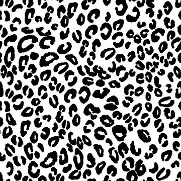 Abstract modern leopard seamless pattern. Animals trendy background. Black and Stock Illustration