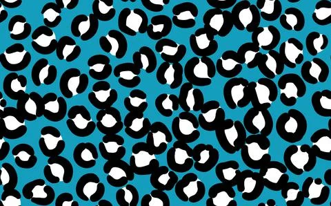 Abstract modern leopard seamless pattern. Animals trendy background. Blue and Illustrazione stock