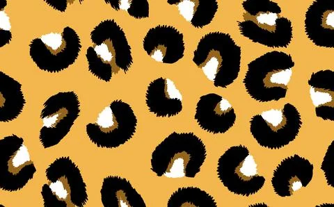 Abstract modern leopard seamless pattern. Animals trendy background. Orange and Illustrazione stock