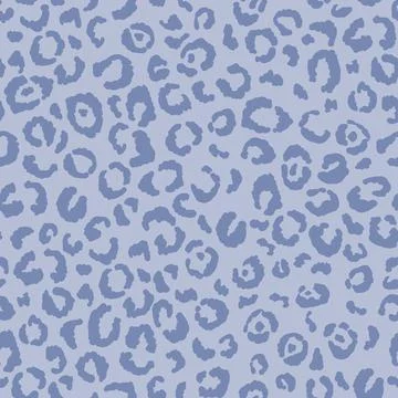 Abstract modern leopard seamless pattern. Animals trendy background. Blue Stock Illustration