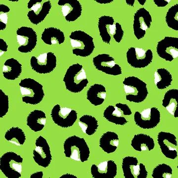 Abstract modern leopard seamless pattern. Animals trendy background. Green and Stock Illustration