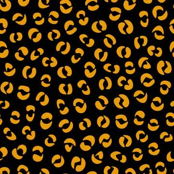 Abstract modern leopard seamless pattern. Animals trendy background. Orange and Stock Illustration