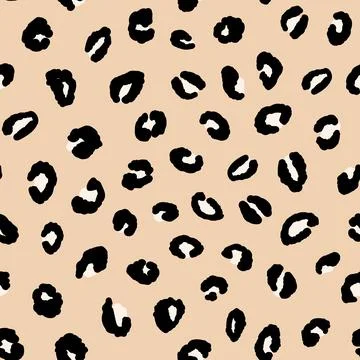 Abstract modern leopard seamless pattern. Animals trendy background. Beige and Stock Illustration