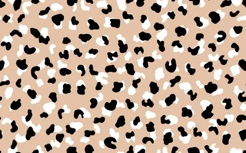 Abstract modern leopard seamless pattern. Animals trendy background. Beige and Stock Illustration