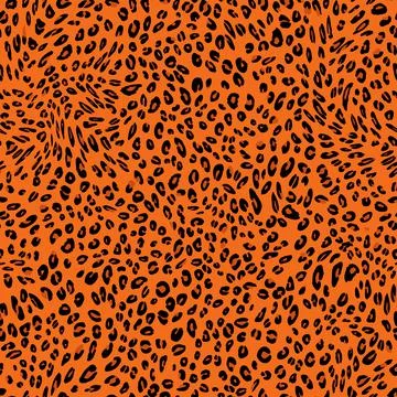 Abstract modern leopard seamless pattern. Animals trendy background. Orange and Illustrazione stock