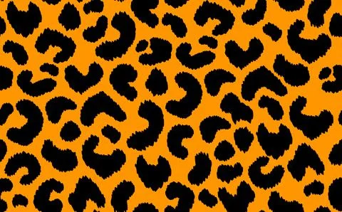 Abstract modern leopard seamless pattern. Animals trendy background. Orange and Stock Illustration