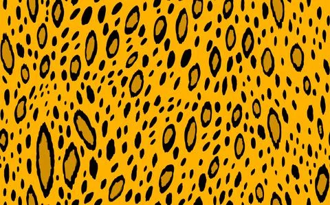 Abstract modern leopard seamless pattern. Animals trendy background. Orange and Illustrazione stock