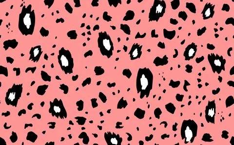 Abstract modern leopard seamless pattern. Animals trendy background. Pink and Illustrazione stock