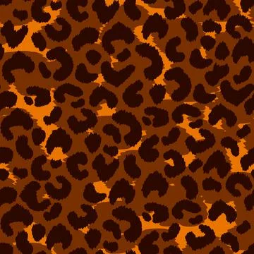 Abstract modern leopard seamless pattern. Animals trendy background. Brown and Stock Illustration