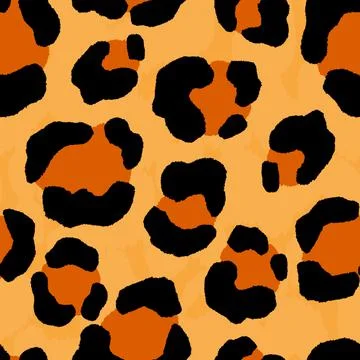 Abstract modern leopard seamless pattern. Animals trendy background. Brown and Stock Illustration