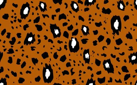 Abstract modern leopard seamless pattern. Animals trendy background. Brown and Stock Illustration