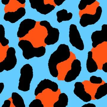 Abstract modern leopard seamless pattern. Animals trendy background. Orange and Stock Illustration