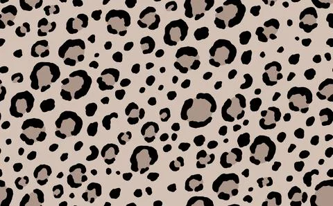 Abstract modern leopard seamless pattern. Animals trendy background. Beige and Stock Illustration