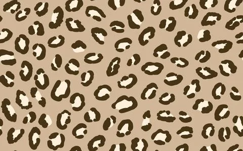 Abstract modern leopard seamless pattern. Animals trendy background. Beige and Stock Illustration