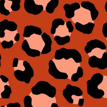 Abstract modern leopard seamless pattern. Animals trendy background. Brown and Stock Illustration