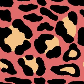 Abstract modern leopard seamless pattern. Animals trendy background. Pink and Illustrazione stock