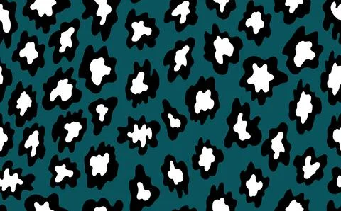 Abstract modern leopard seamless pattern. Animals trendy background. Green and Illustrazione stock