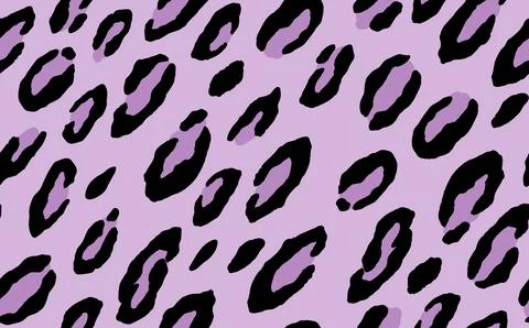 Abstract modern leopard seamless pattern. Animals trendy background. Purple and Stock Illustration