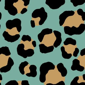 Abstract modern leopard seamless pattern. Animals trendy background. Green and Illustrazione stock