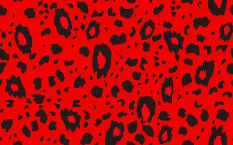 Abstract modern leopard seamless pattern. Animals trendy background. Red and 스톡 일러스트