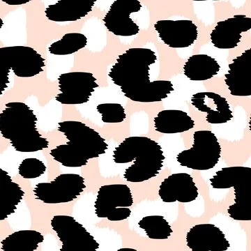 Abstract modern leopard seamless pattern. Animals trendy background. Beige and Stock Illustration