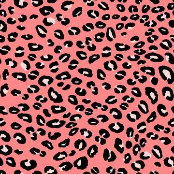 Abstract modern leopard seamless pattern. Animals trendy background. Pink and Stock Illustration