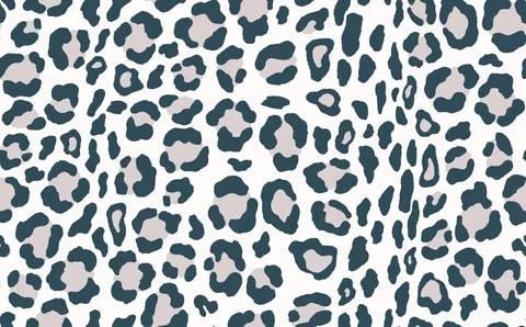 Abstract modern leopard seamless pattern. Animals trendy background. White and Stock Illustration