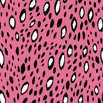 Abstract modern leopard seamless pattern. Animals trendy background. Pink and Stock Illustration