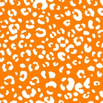Abstract modern leopard seamless pattern. Animals trendy background. Orange and Illustrazione stock