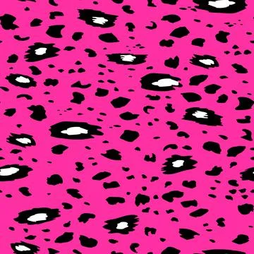 Abstract modern leopard seamless pattern. Animals trendy background. Pink and Stock Illustration