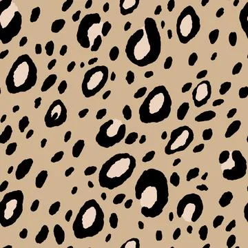 Abstract modern leopard seamless pattern. Animals trendy background. Beige and Illustrazione stock