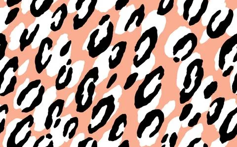 Abstract modern leopard seamless pattern. Animals trendy background. Orange and Stock Illustration