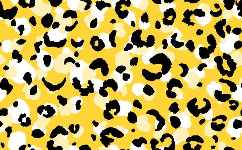 Abstract modern leopard seamless pattern. Animals trendy background. Yellow and Stock Illustration