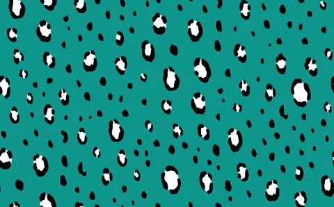 Abstract modern leopard seamless pattern. Animals trendy background. Blue and Stock Illustration