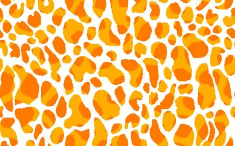 Abstract modern leopard seamless pattern. Animals trendy background. Orange Stock Illustration