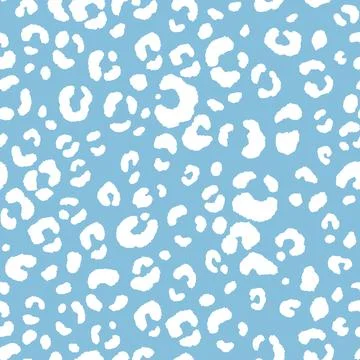 Abstract modern leopard seamless pattern. Animals trendy background. Blue and Illustrazione stock