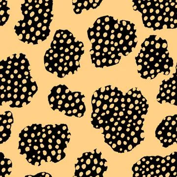 Abstract modern leopard seamless pattern. Animals trendy background. Black and Stock Illustration