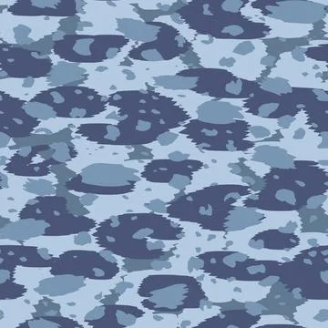 Abstract modern leopard seamless pattern. Animals trendy background. Blue Illustrazione stock