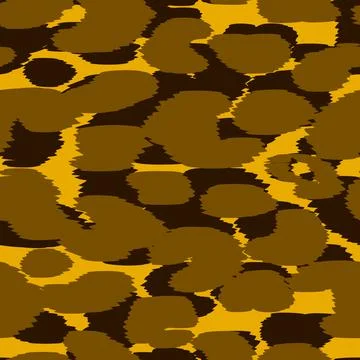 Abstract modern leopard seamless pattern. Animals trendy background. Brown and Stock Illustration