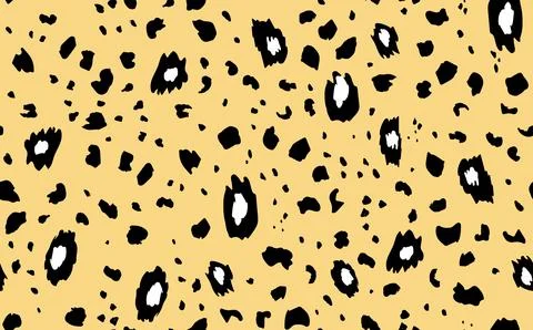 Abstract modern leopard seamless pattern. Animals trendy background. Yellow and Stock Illustration