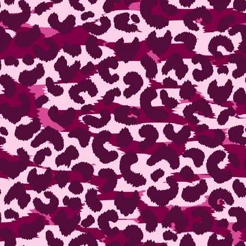 Abstract modern leopard seamless pattern. Animals trendy background. Pink Stock Illustration