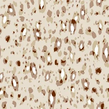 Abstract modern leopard seamless pattern. Animals trendy background. Beige Stock Illustration