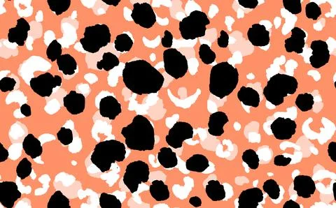 Abstract modern leopard seamless pattern. Animals trendy background. Orange and Stock Illustration