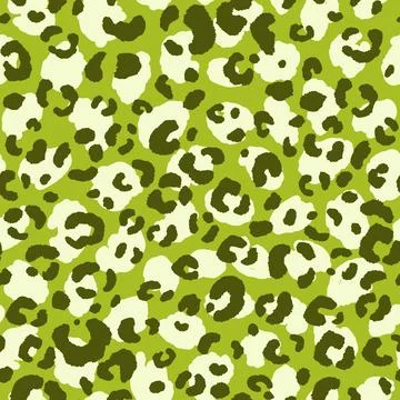 Abstract modern leopard seamless pattern. Animals trendy background. Green Illustrazione stock