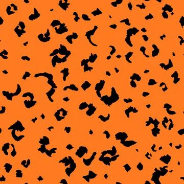 Abstract modern leopard seamless pattern. Animals trendy background. Orange and Stockillustratie