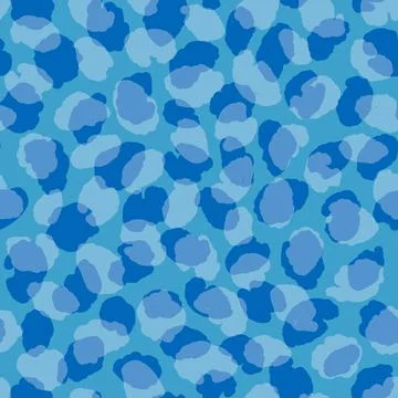 Abstract modern leopard seamless pattern. Animals trendy background. Blue Illustrazione stock